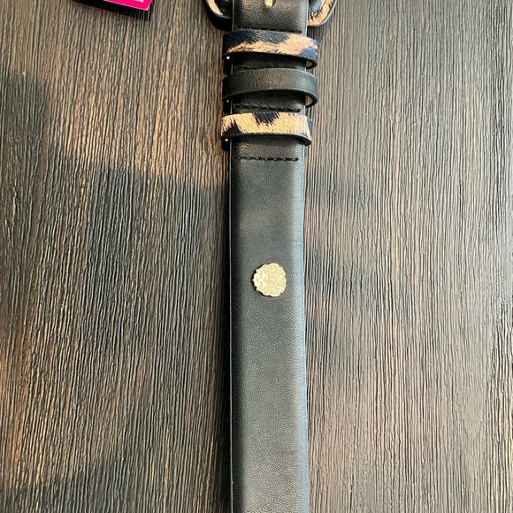 Vince Camuto Black/Leopard Belt - Picture 3 of 4